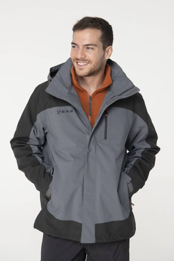 2AS Elbruz 3in1 Erkek Ceket Grey