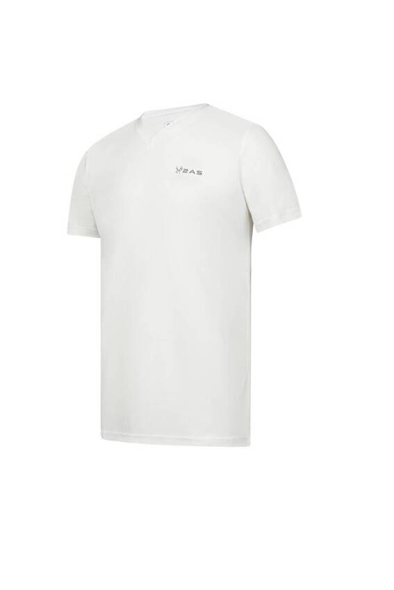 2AS Elba V Yaka T-shirt Beyaz - 3