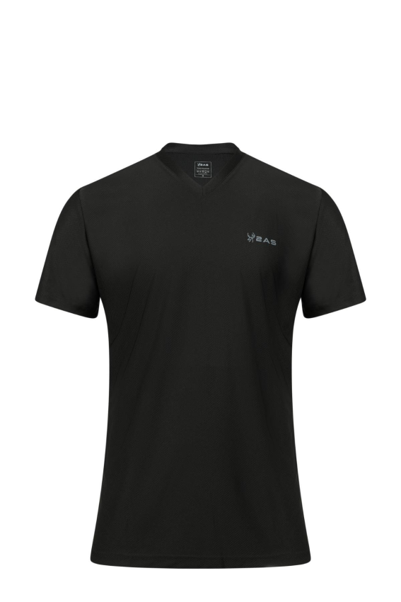 Elba V Yaka Siyah T-Shirt - 1