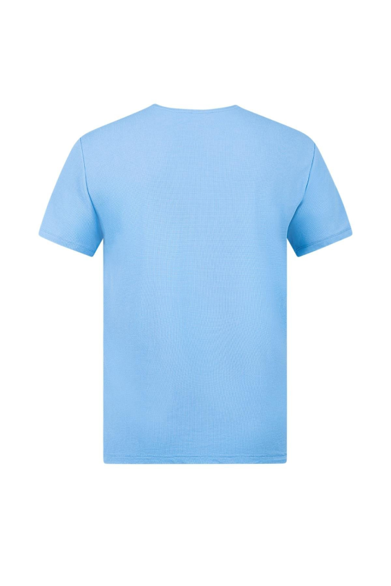 Kalei Sıfır Yaka Mavi T-Shirt - 4
