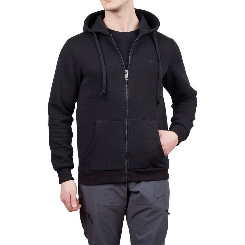 Alpinist Covert Tam Fermuarlı Erkek Sweatshirt Siyah - 1