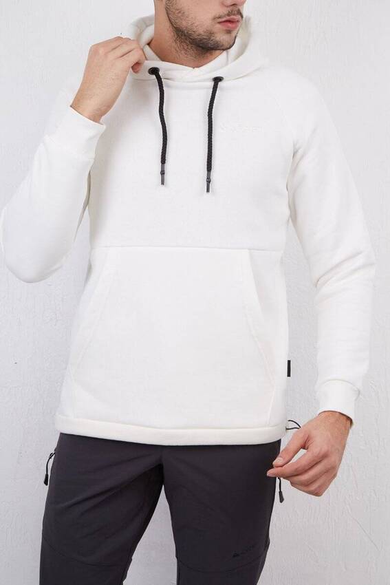 Alpinist Delta Kapşonlu Sweatshirt Ekru - 1