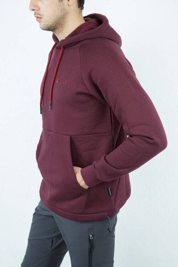 Alpinist Delta Kapşonlu Sweatshirt VİŞNE - 2