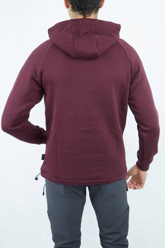 Alpinist Delta Kapşonlu Sweatshirt VİŞNE - 3