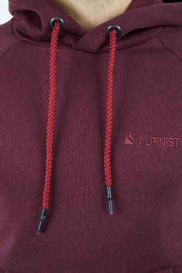 Alpinist Delta Kapşonlu Sweatshirt VİŞNE - Thumbnail