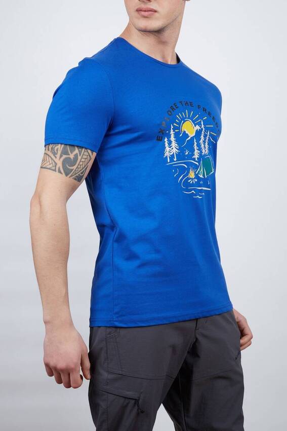 Alpinist Vide Erkek T-Shirt Sax - 2