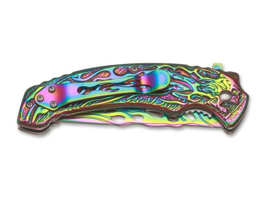 Böker Magnum Rainbow Flaming Skull Çakı - 2