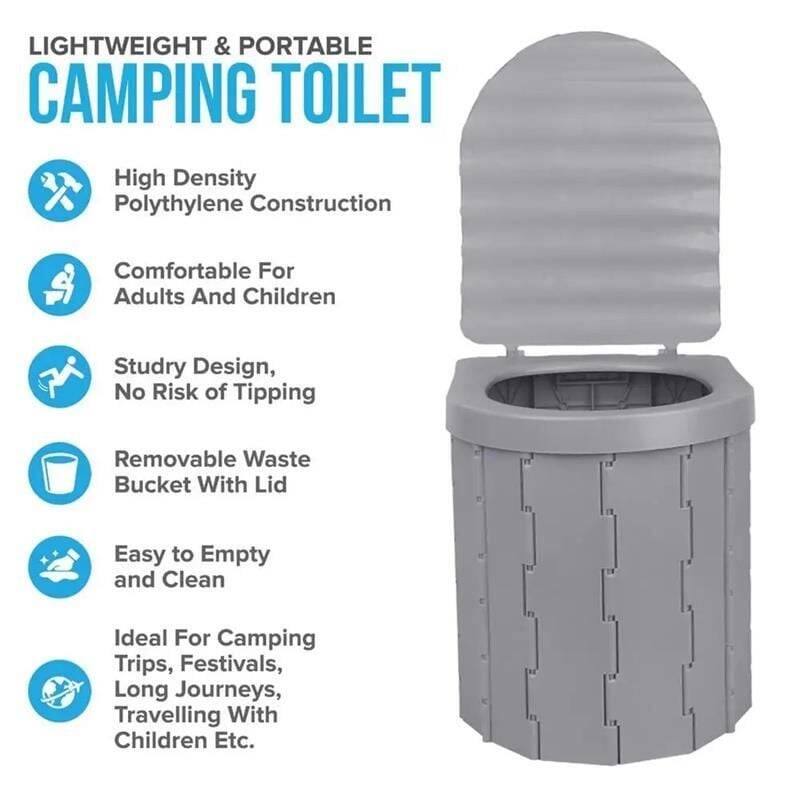 Madfox Bi-Pot Katlanır Portatif Kamp Tuvaleti [WC] GRİ - 4