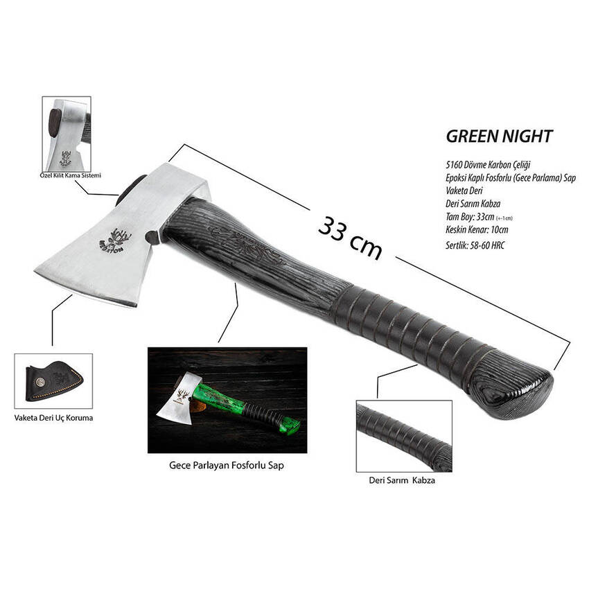 Green Night 33 cm Kamp Baltası