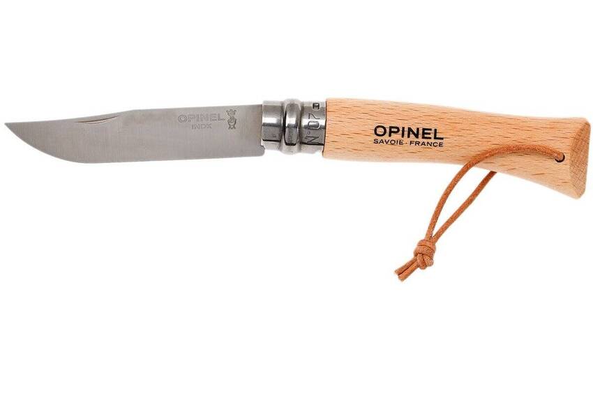 Opinel Inox 7 No Ahşap Deri Askılı Paslanmaz Çelik Çakı - 3