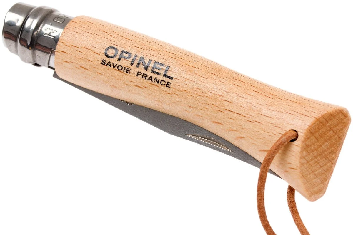 Opinel Inox 7 No Ahşap Deri Askılı Paslanmaz Çelik Çakı - Thumbnail