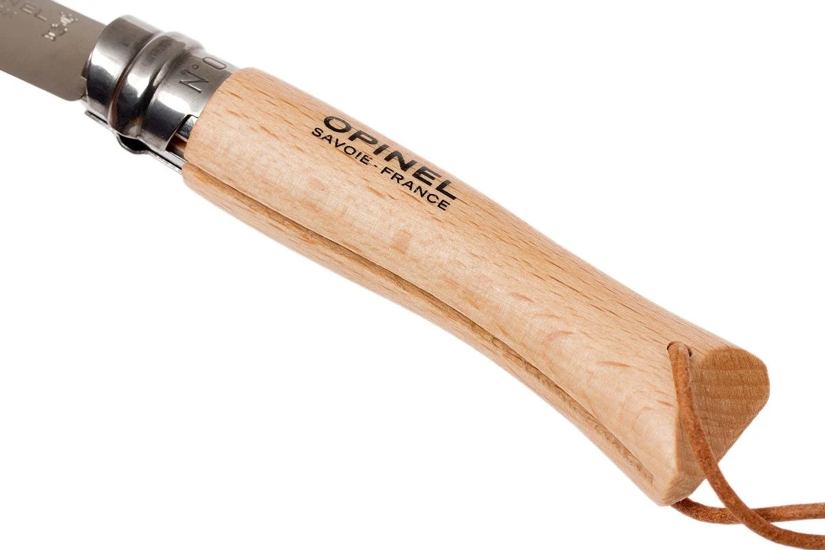 Opinel Inox 7 No Ahşap Deri Askılı Paslanmaz Çelik Çakı - 7