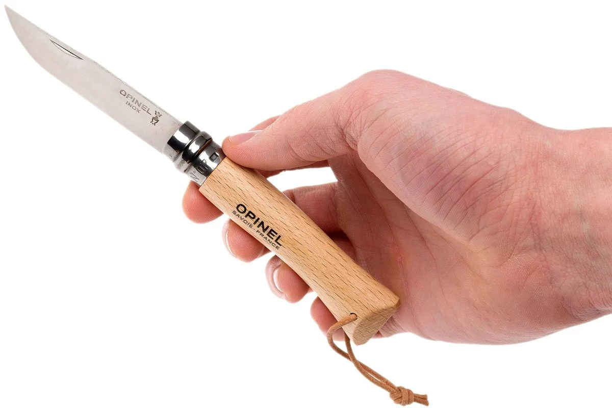 Opinel Inox 7 No Ahşap Deri Askılı Paslanmaz Çelik Çakı - 8