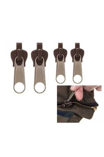 Summit Replacement Zip Fix Kit Fermuar Onarım Kiti 6'lı Paket Black - Thumbnail