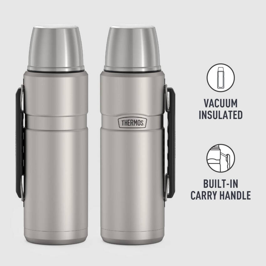 Thermos SK2010 Stainless King Large Matte Stainless Steel 1.2 lt. 163963-AK - 5